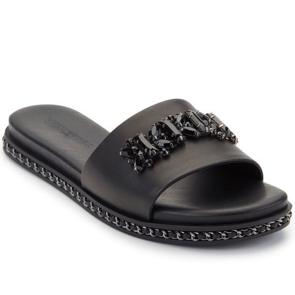 Karl Lagerfeld Shoes Womens Bijou Embellished Slide Sandals Poshmark